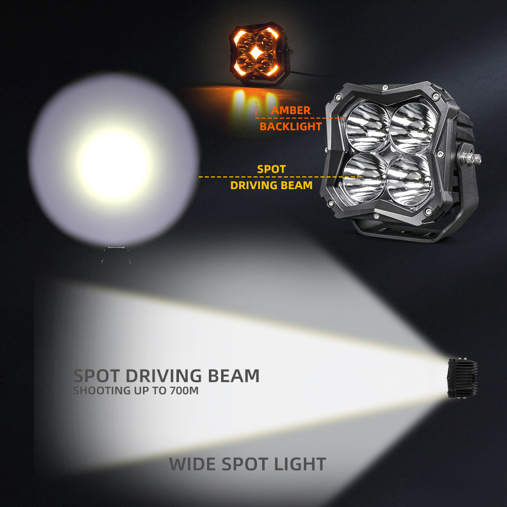Luz de 5 pulgadas fuera de la carretera con luz de fondo DRL -JG -5C01
