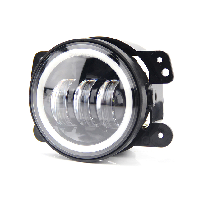 Luces antiniebla LED de 4 pulgadas con anillo de halo para Jeep JG-W001-B