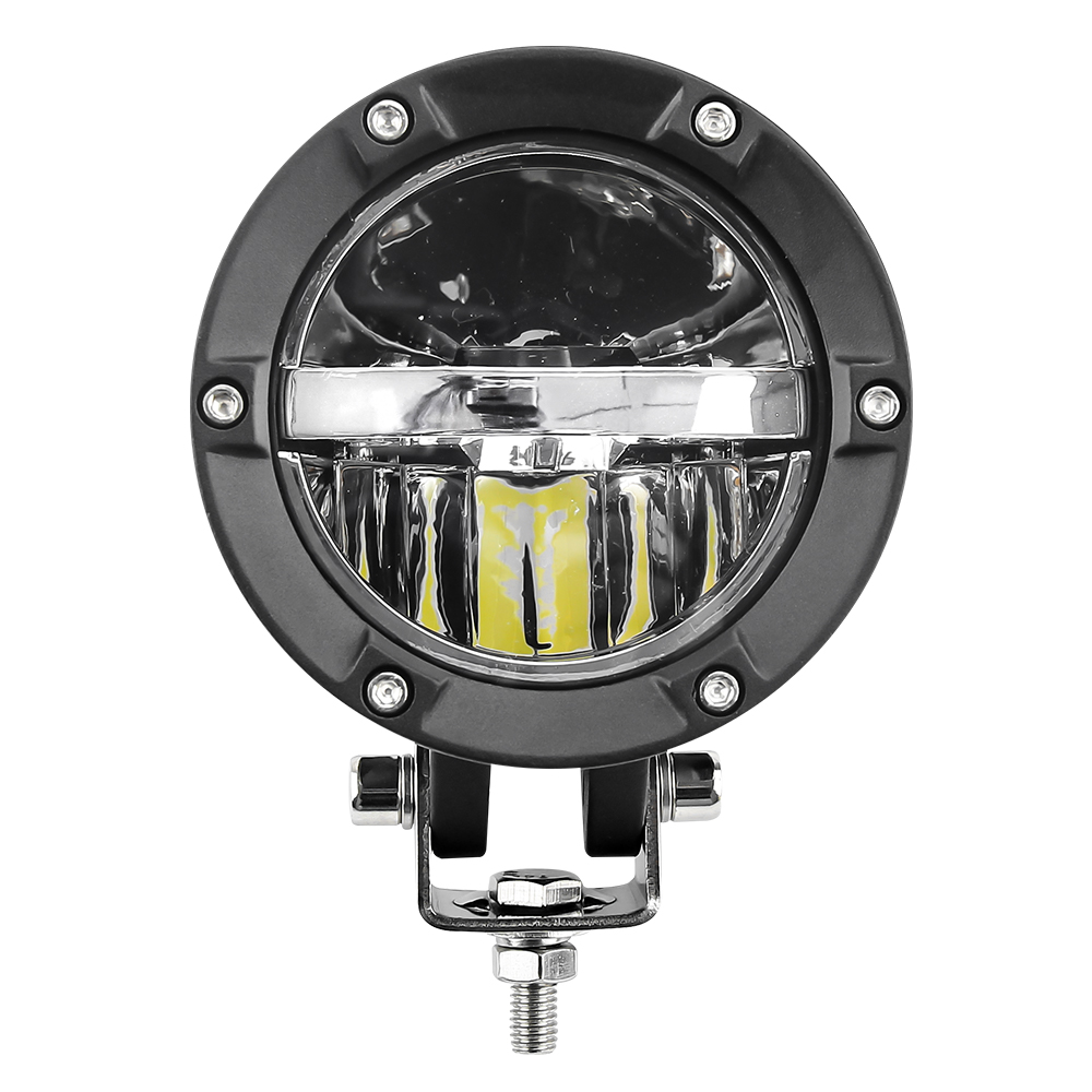 Eagle Series ® Integración de luz amarilla/blanca en forma de corazón Luz Auxiliar de LED de 4 pulgadas para automóvil, motocicleta JG-1000Z 