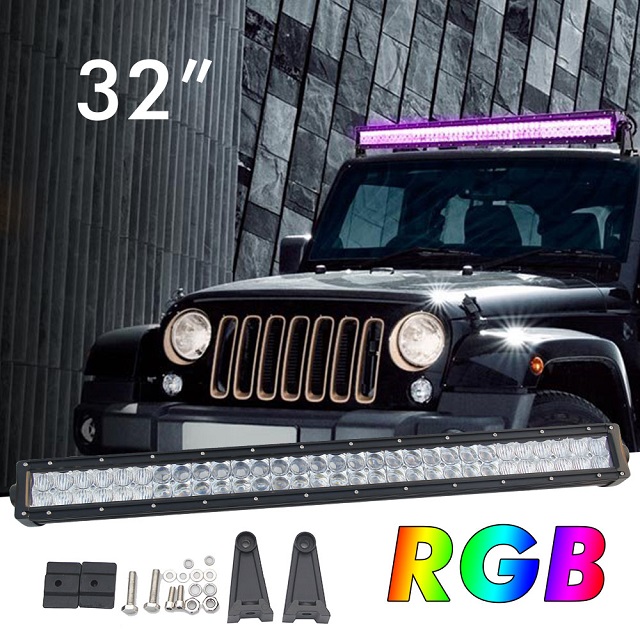 Jeep RGB Dual Fila 22-52Inch LED Barra de luz JG-9624R