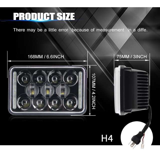 el rectángulo automotriz de los ojos del ángel 4x6 llevó la linterna 1002WM