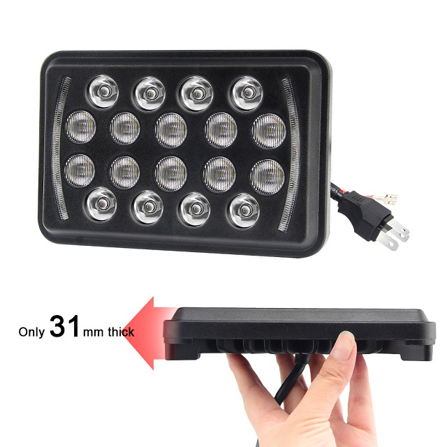 Faro LED de motocicleta cuadrada 1002h