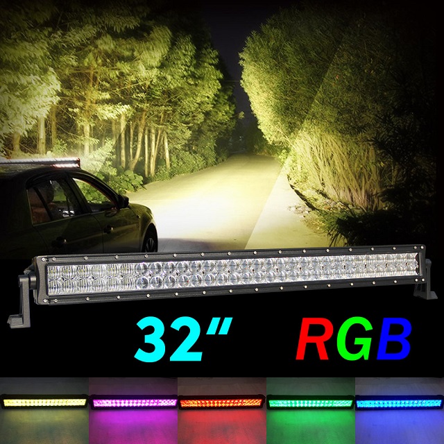Jeep RGB Dual Fila 22-52 pulgadas Barra de luz LED JG-9624R