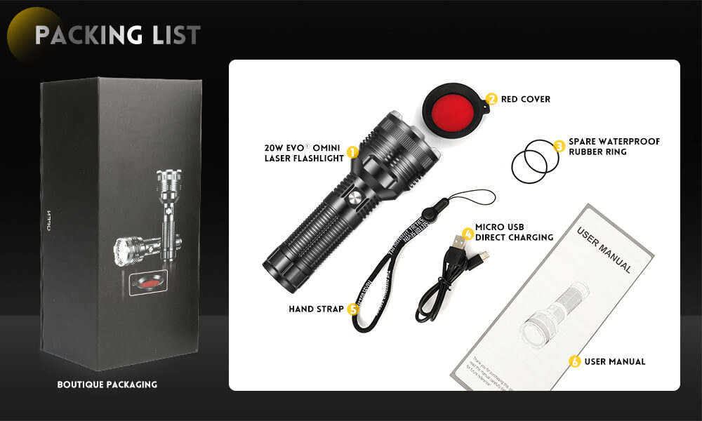 Paquete de antorcha de luz l&aacute;ser de jiuguang