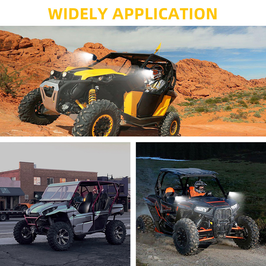 Espejos laterales de SXS con la aplicaci&oacute;n de luces