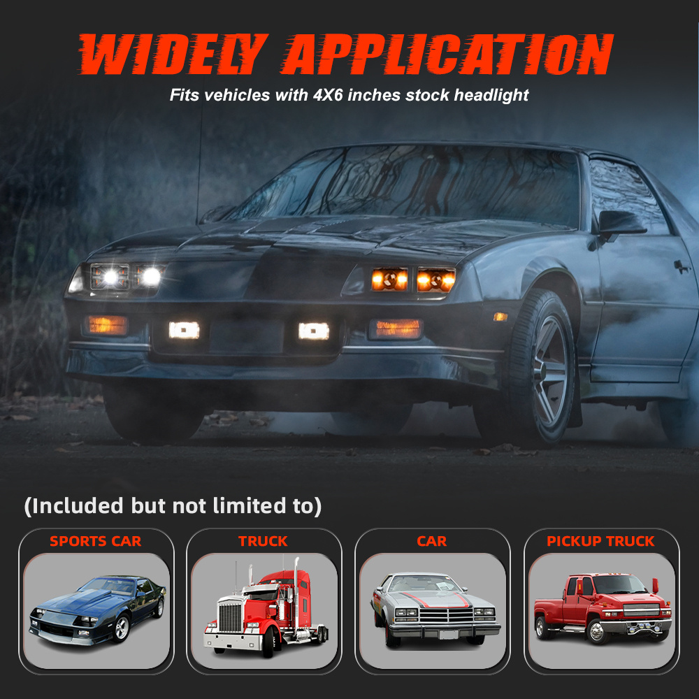 Se adapta a veh&iacute;culos con 4x6 pulgadas en el faro de stock 10