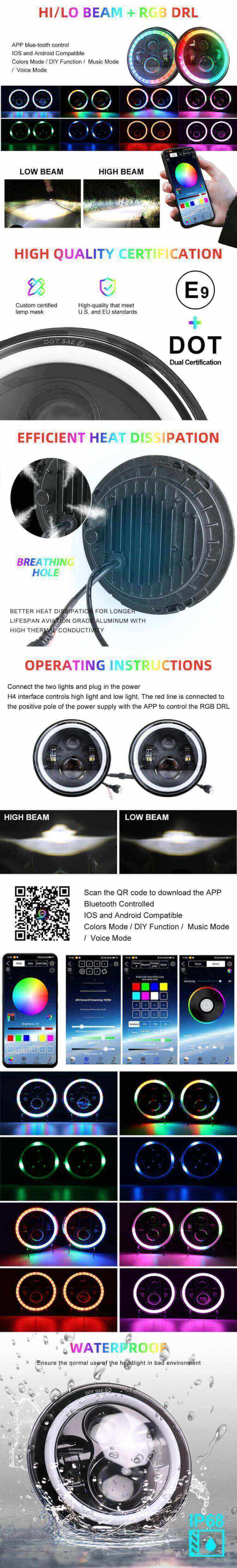 Kits de halo de rgb baratos al por mayor jg-j003p-t ventajas