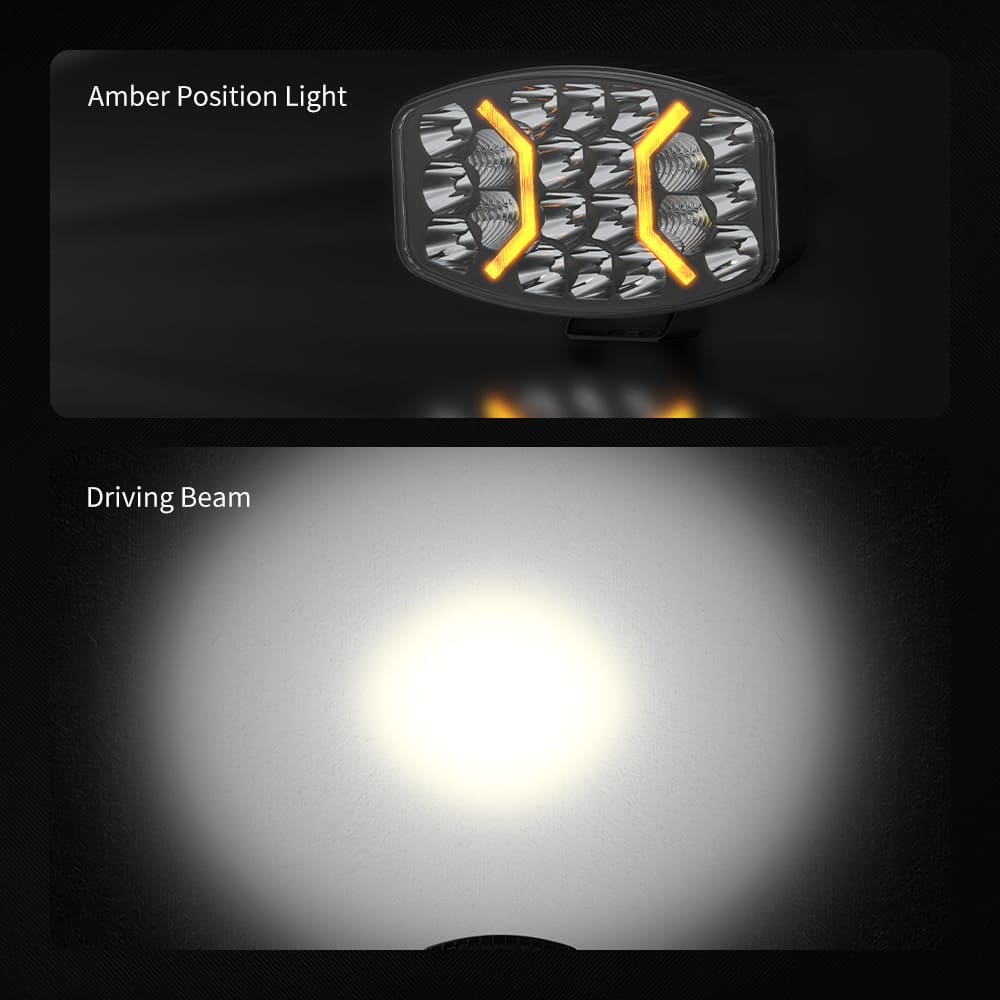 Luz de conducción LED combinada de 10 pulgadas de 100 W con Amber DRL-958-20-Z