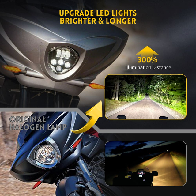 7 "Faro LED de motocicleta Viga baja alta para Harley 10-12 FLSTSE-HL-1003