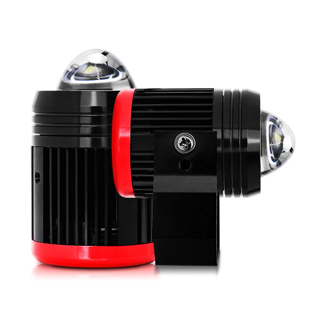 Motocicleta Extransmisión externa de doble colores LED Motorcycle Spotlights JG-993A