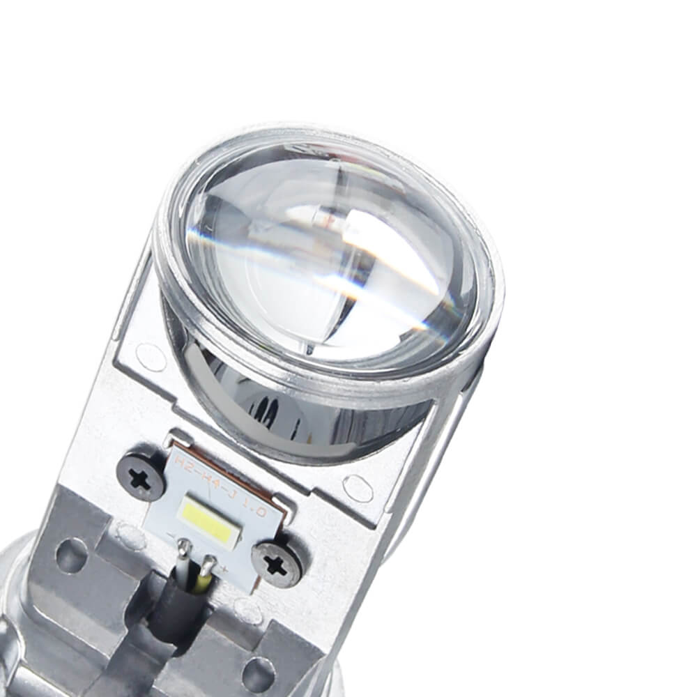 H4 Tres colores LED bombilla de faros con mini lente proyector JG-Y6