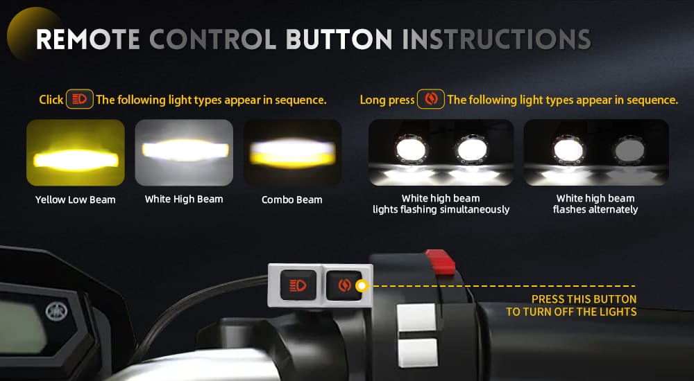 Luz de motocicleta de modo m&uacute;ltiple