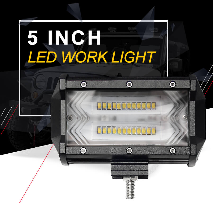 F&aacute;brica de la barra de luz fuera de la carretera de 5 pulgadas F&aacute;brica JG-9628Z Detalles