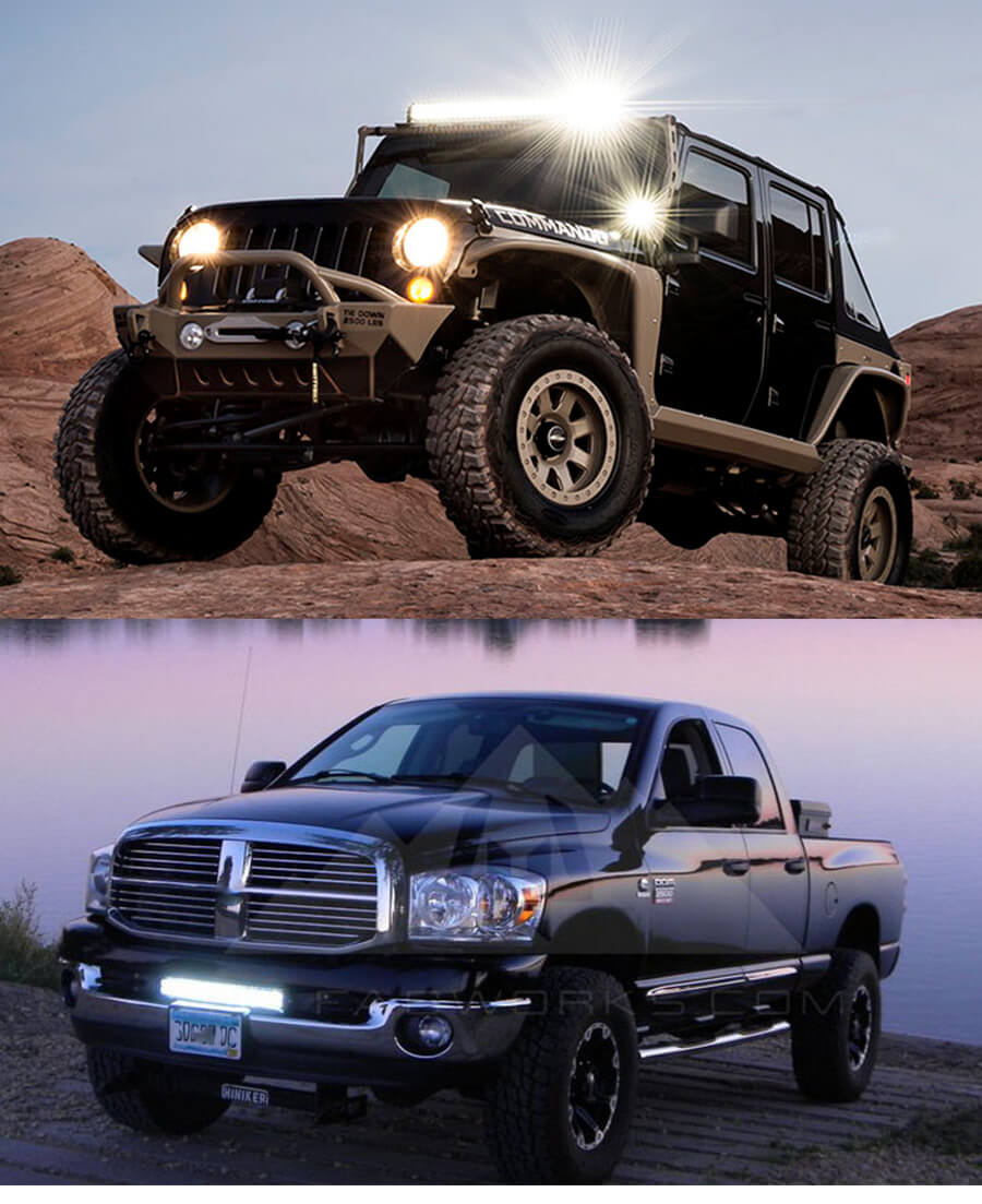 4 Fila Techo LED Barra de luz JG-9643D Aplicaci&oacute;n