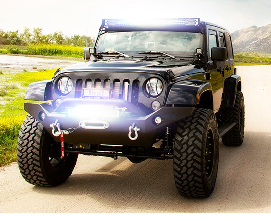 Soporte inferior del soporte de la parte inferior de la barra de luz LED JG-9643T Aplicaci&oacute;n (2)