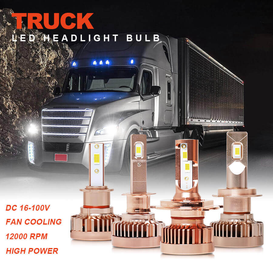 Detalles de la bombilla del faro del cami&oacute;n de voltaje salvaje