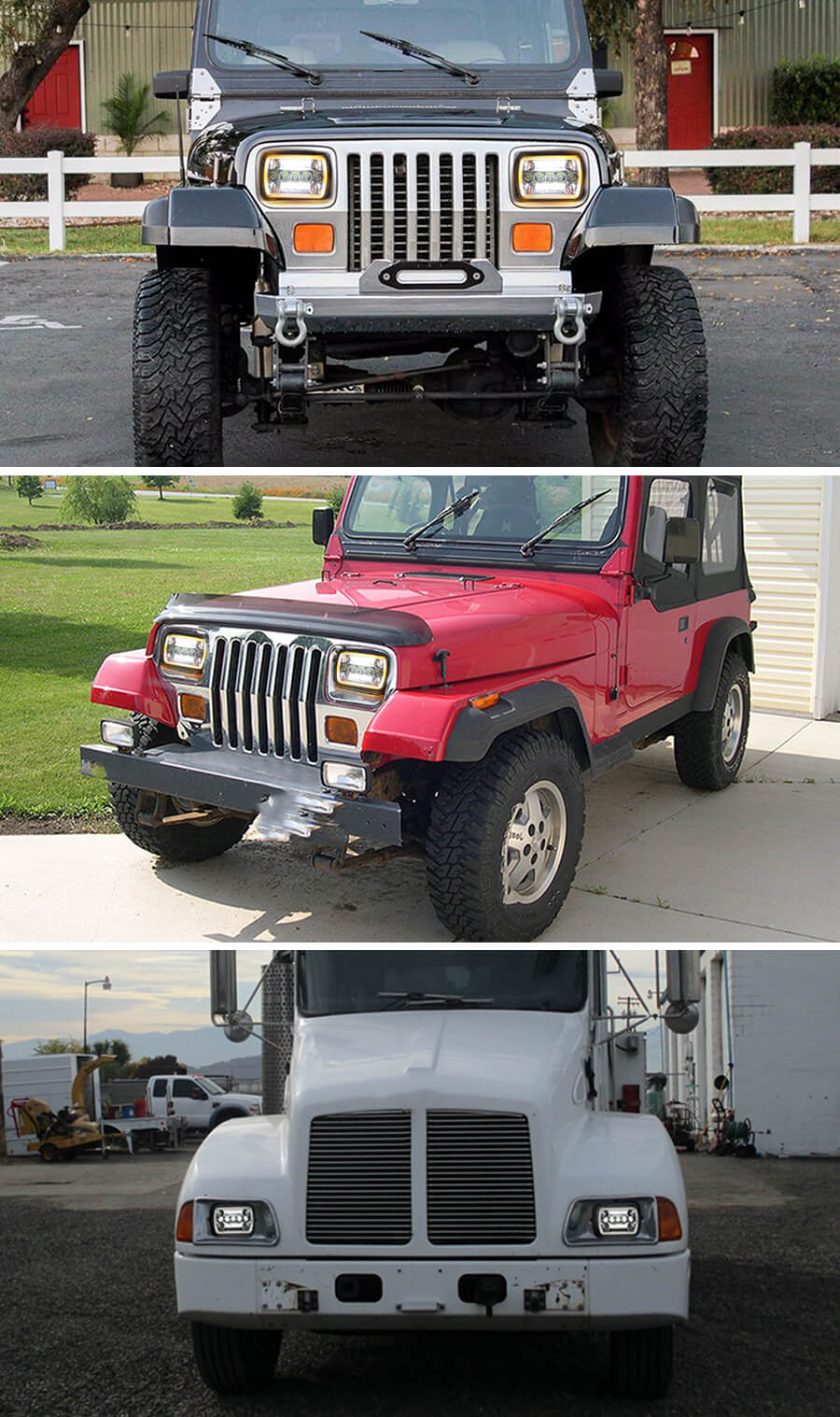 7x6 ojos &aacute;ngeles DRL LED Faro cuadrado para la aplicaci&oacute;n JG-1003-HP