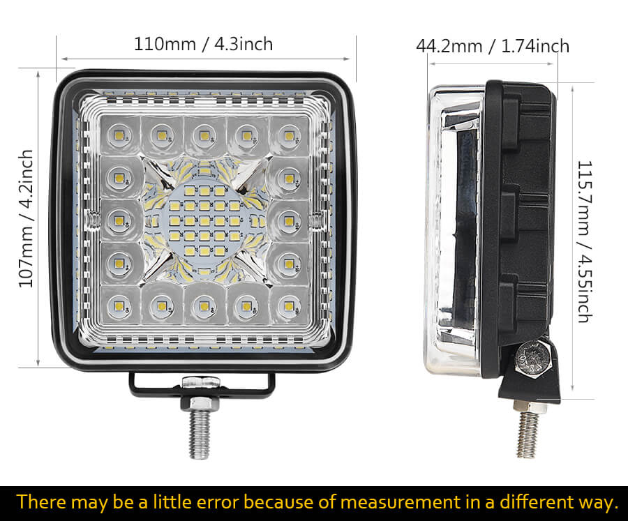 Trabajo de autom&oacute;vil de 4 pulgadas Luz al por mayor JG-953F Tama&ntilde;o