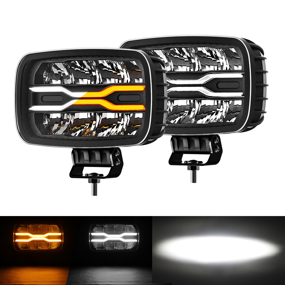 Luz de conducción contra el resplandor de 10 pulgadas con posición dinámica blanca y ámbar Light-D959-8