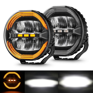 Luz de conducción anti resplandeciente de 9 pulgadas con White & Amber DRL-D091-6