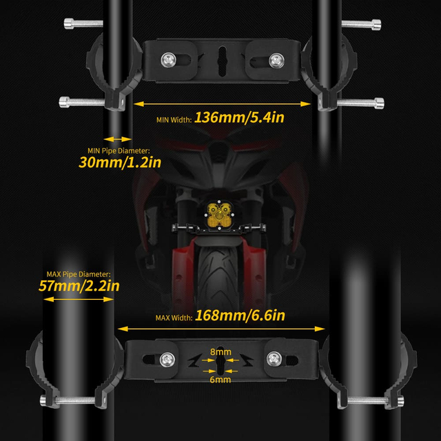 Soporte de luz auxiliar de motocicleta universal-Z002