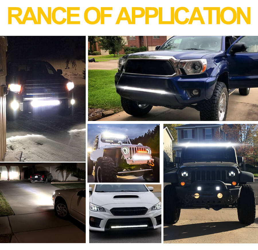 6D Super Slim Single Fila 8-50 pulgadas Barra de luz LED -JG 9610Z Aplicaci&oacute;n