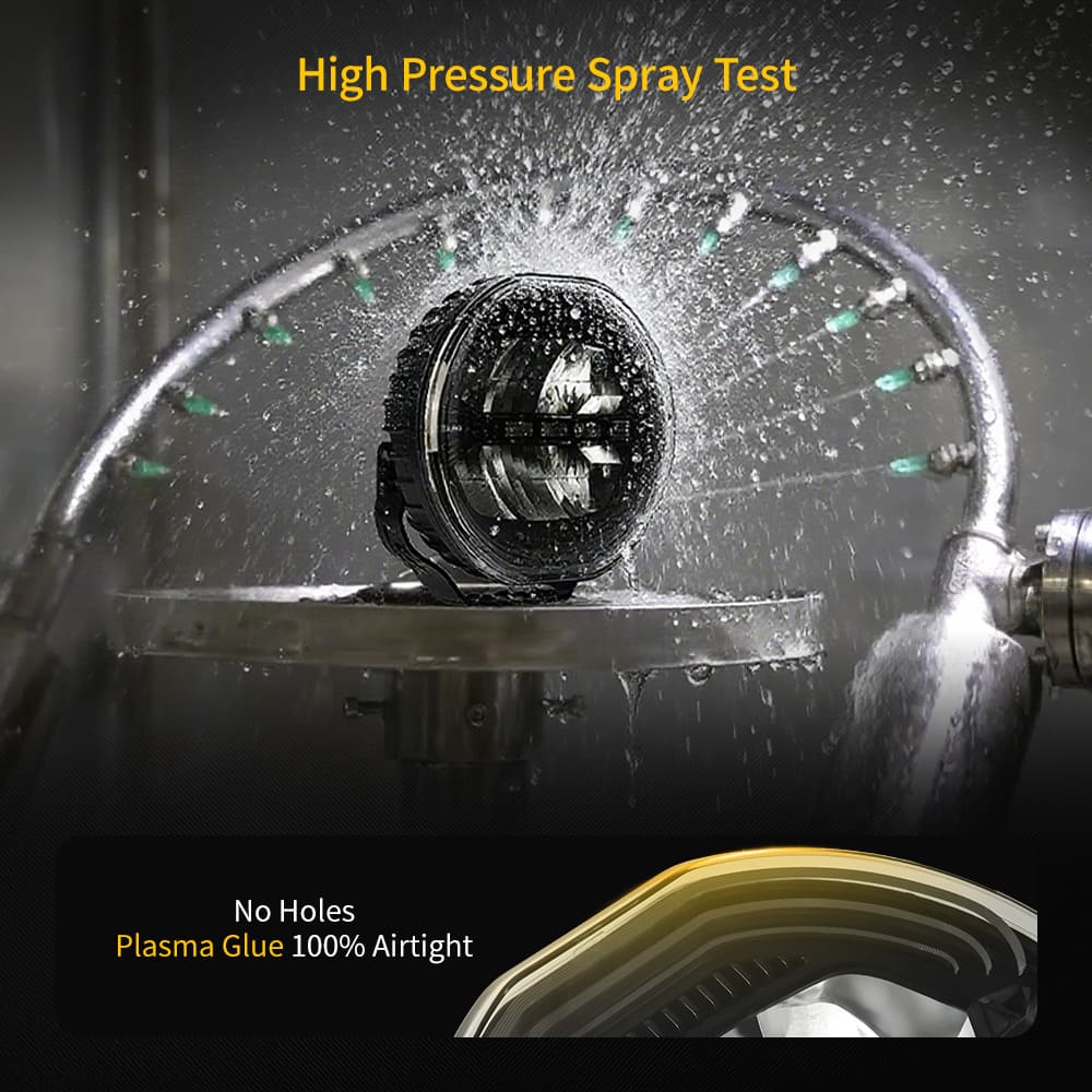 Luz de conducción redonda antideslumbrante de 9 pulgadas con DRL-D091-6 blanco y ámbar