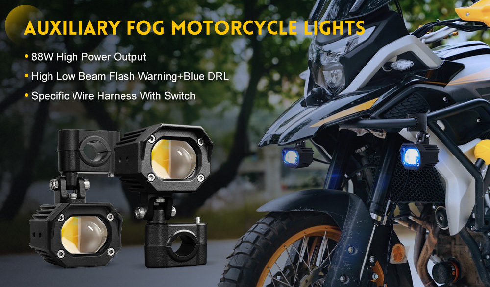 Luces auxiliares de motocicleta de alto brillo