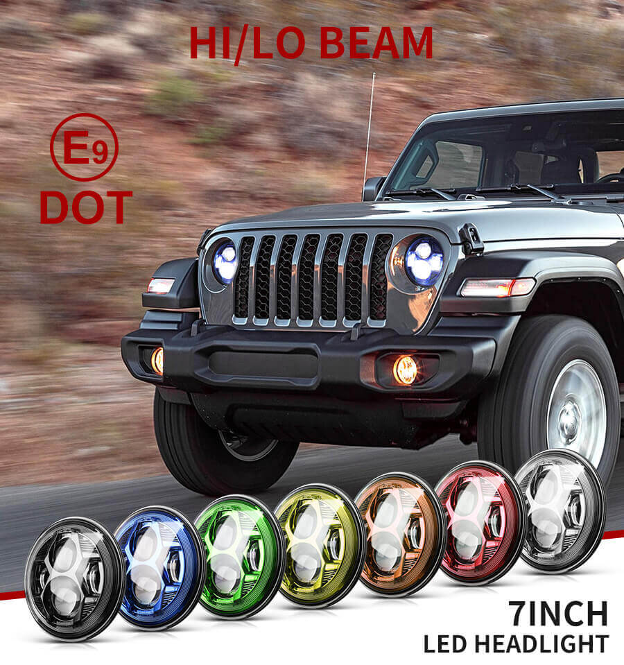 Dot eMark Spider 7 pulgadas Suministro de faro JG-J003DE Detalles