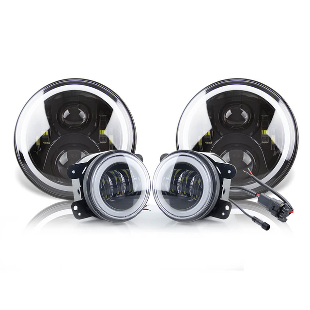 7 "RGB Halo Ring Flight and Fog Light Kit JG-JT02