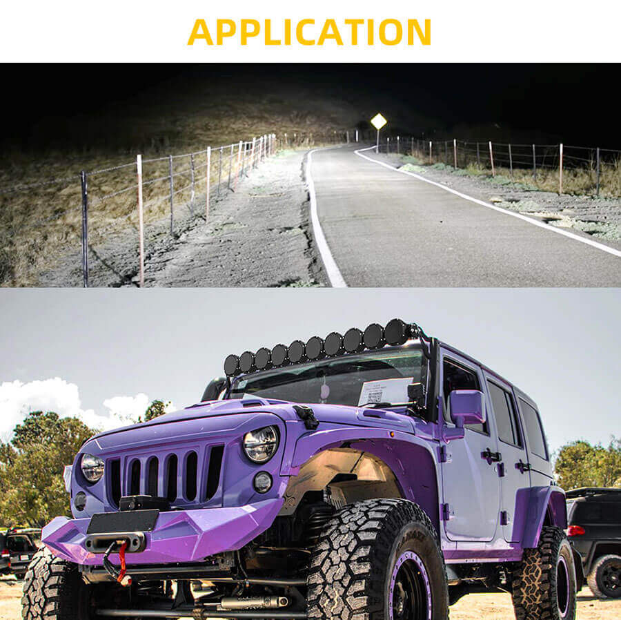 Barra de luz superior Jeep (Spotlight de techo) Aplicaci&oacute;n JG-96-LB050