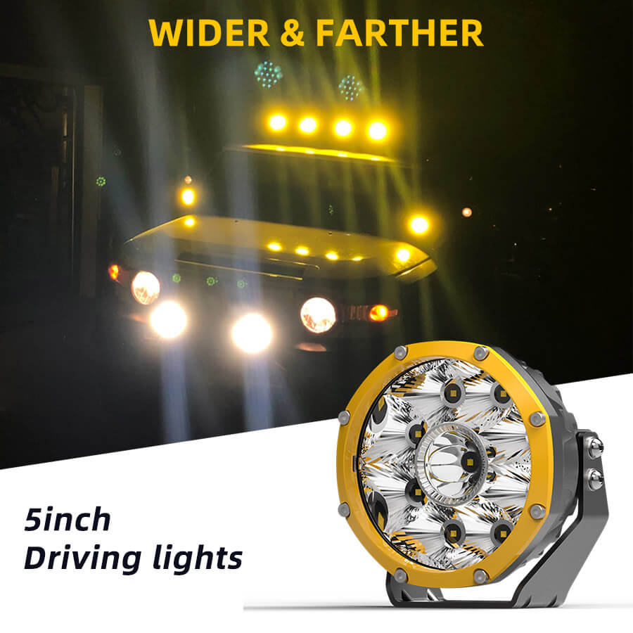 Luces de conducci&oacute;n redondas de 5 pulgadas al por mayor JG-LBY050 detalles