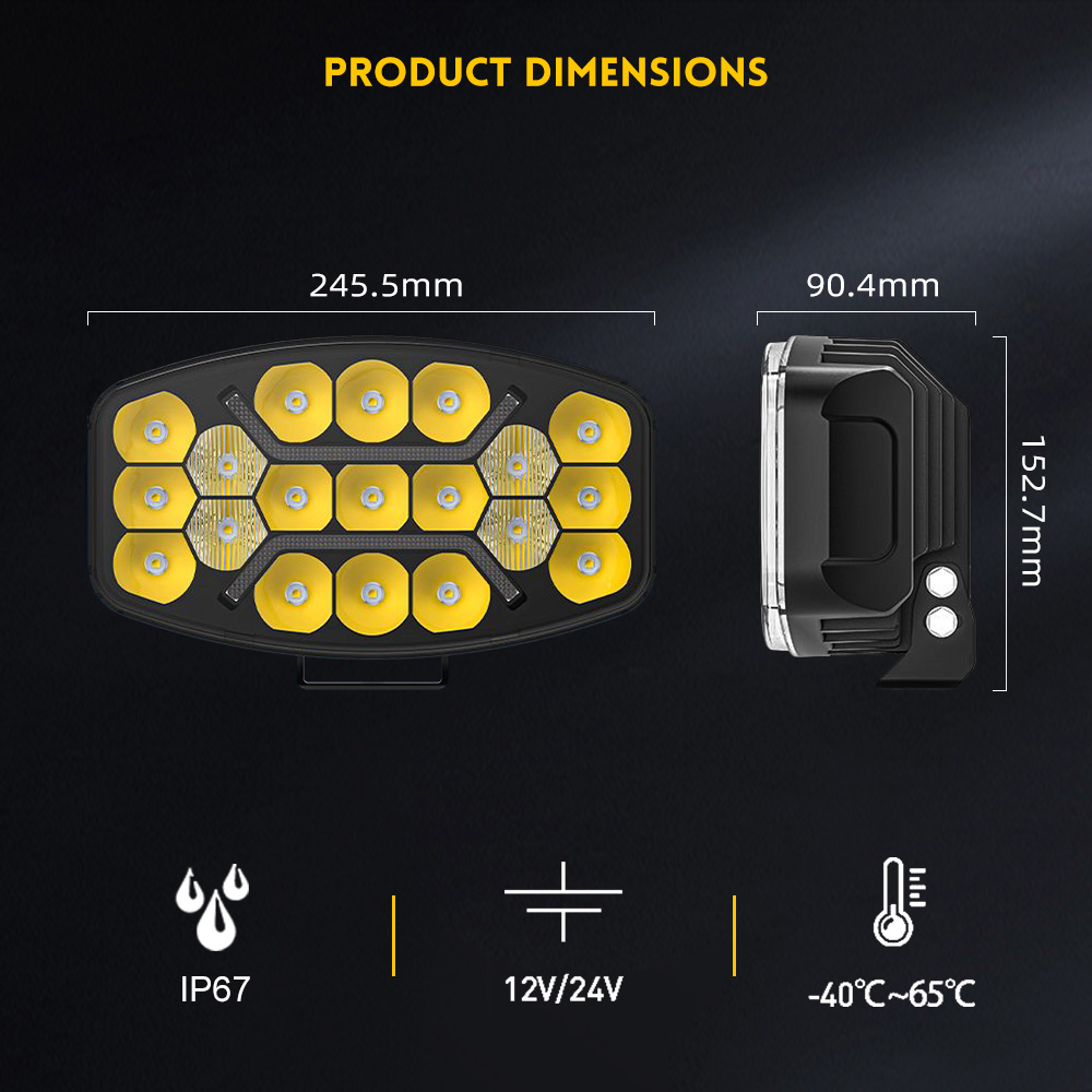 Luz de trabajo de camiones LED ovales con DRL para Scania