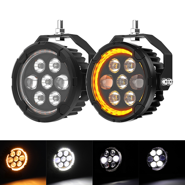 Foco auxiliar para motocicleta de 4,5 pulgadas con lente de proyector