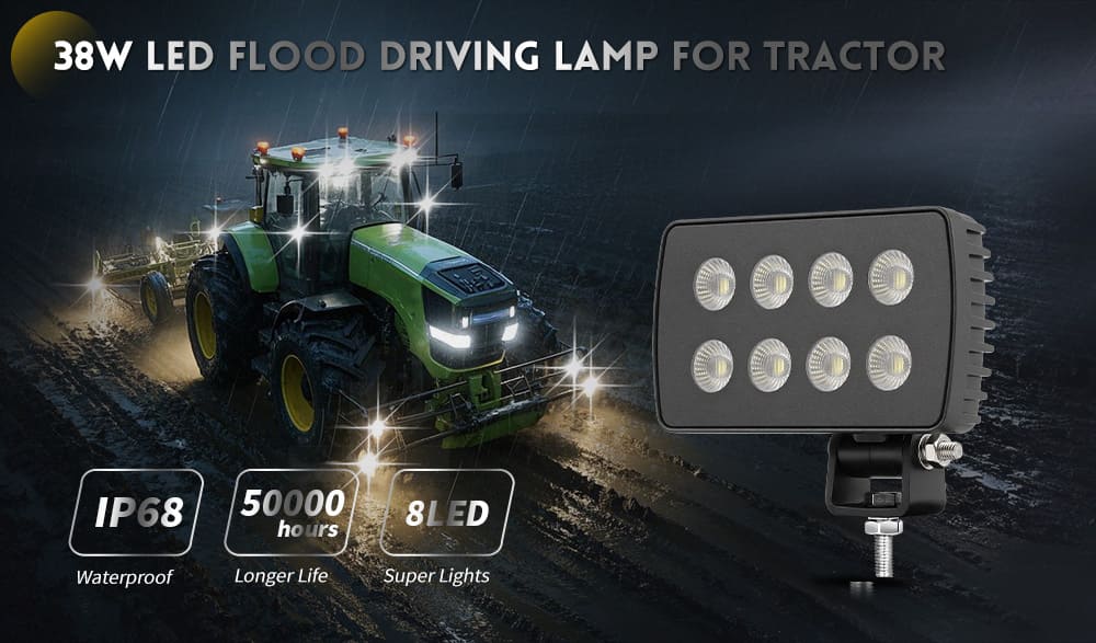 luces de inundaci&oacute;n del tractor LED