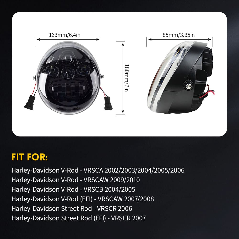 Faro LED de motocicleta para V-ROD-JG-HL-1002