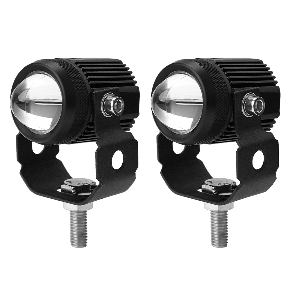 Luz auxiliar LED de lente grande de doble colores externos para motocicleta JG-993