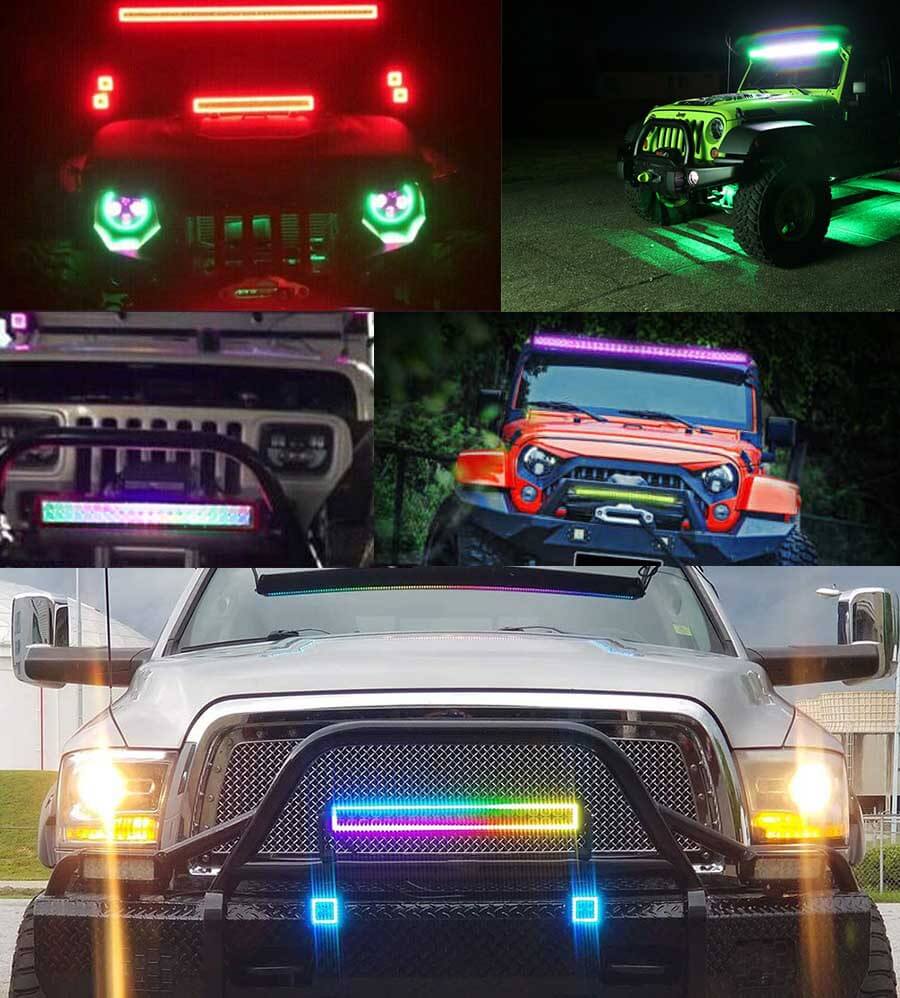 Barra de luz RGB con control remoto JG-9624R Aplicaci&oacute;n