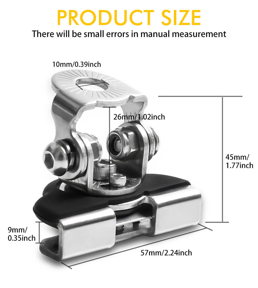 Soporte de montaje del soporte de p&iacute;ldor de abrazadera ajustable JG-YQ02 Tama&ntilde;o