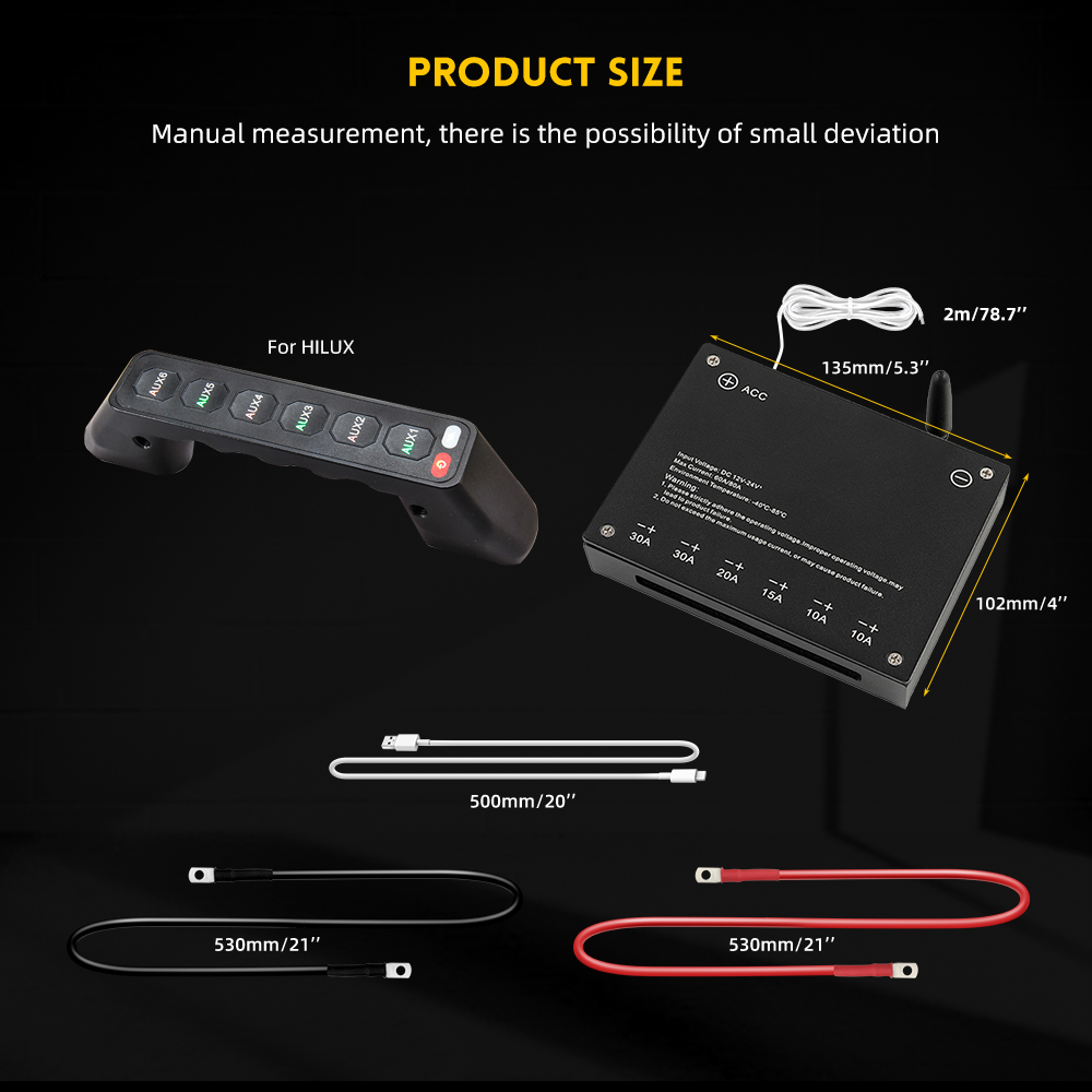 Panel de interruptor de mango de agarre para Toyota Hilux