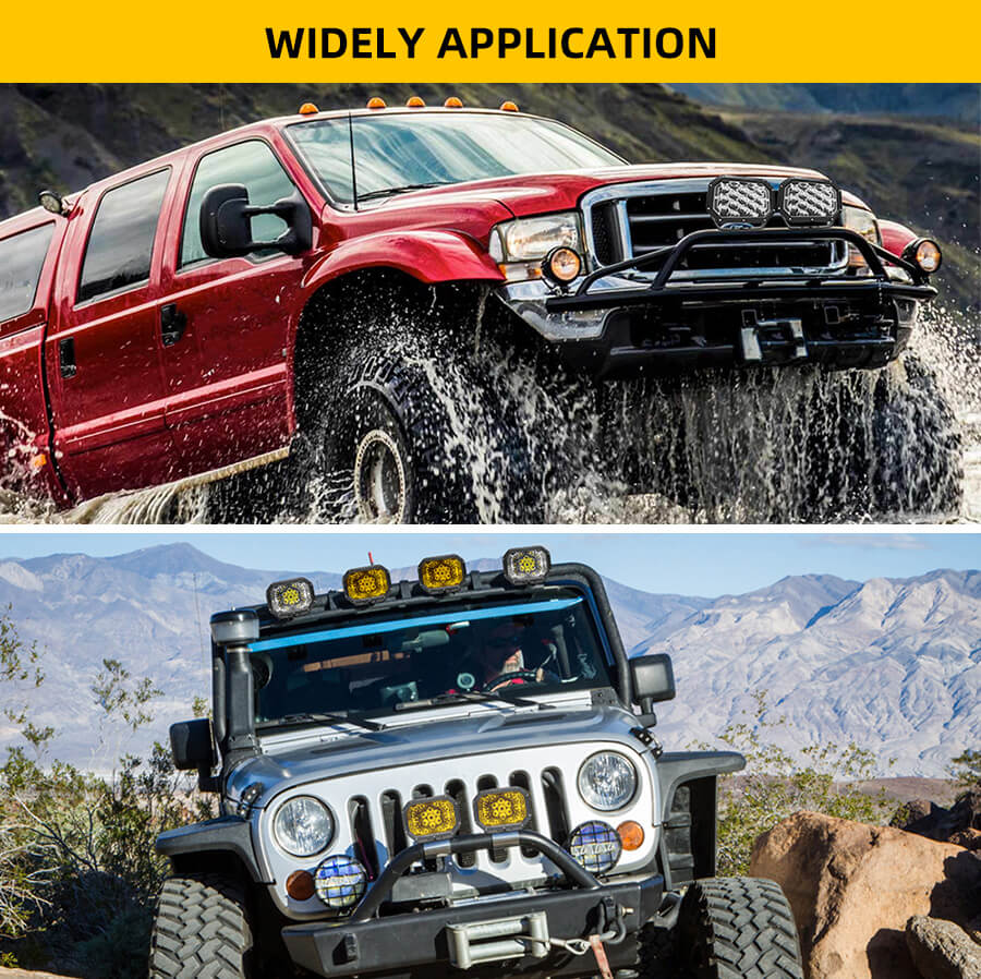 Luces de conducci&oacute;n LED rectangulares 5x7 con aplicaci&oacute;n DRL JG-947