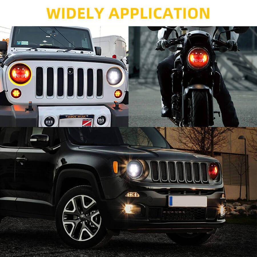 Faro de motocicleta de 7in con aplicaci&oacute;n DRL JG-J005V