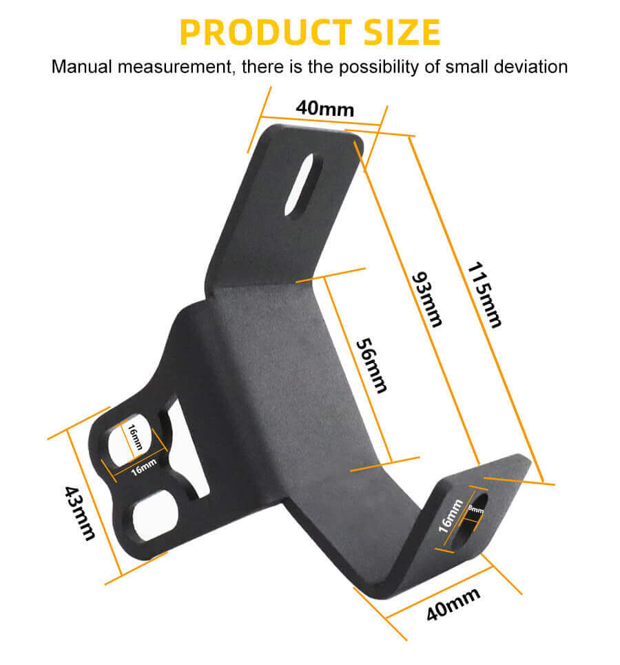 Polaris RZR A-Pillar Lader Pilar Soporte de rollo de rollo JG-RZR001 Tama&ntilde;o