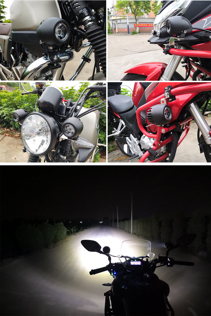 Motocicleta de 2.7 pulgadas Peque&ntilde;as luces de niebla JG-992Z Aplicaci&oacute;n