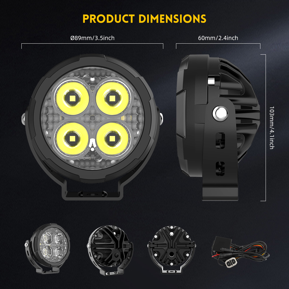 Luz de conducción de motocicletas de 3.5 pulgadas para ADVS-D-035