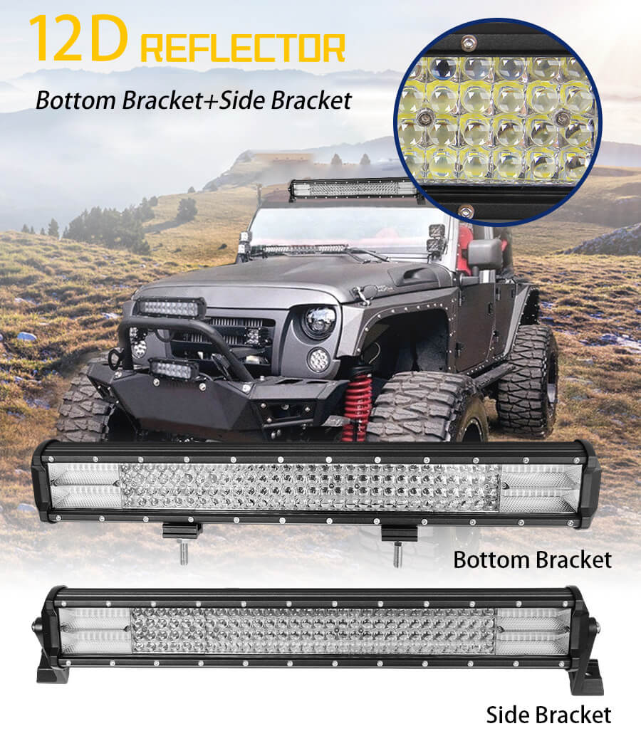 4 Fila Techo LED Barra de luz JG-9643D Detalles