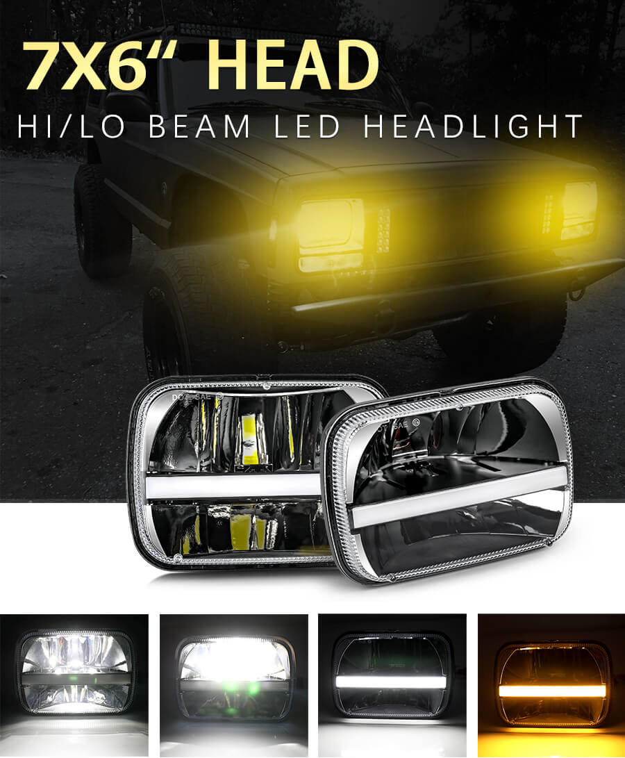 Eagle Series &reg; 5x7 DRL JEEP LED faro T004C Detalles