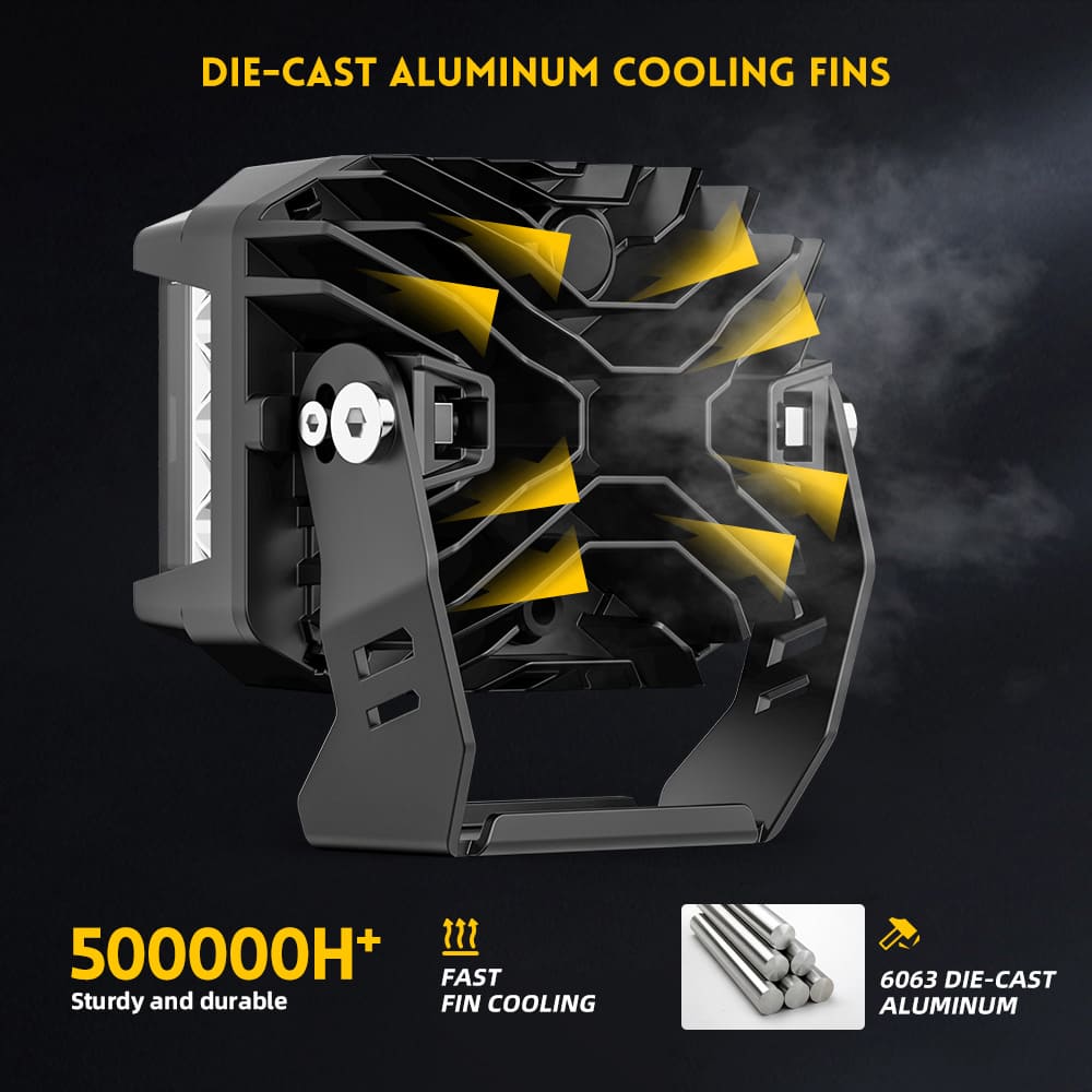 Luces de conducción de tirador lateral de 5 pulgadas y 122 W con haz combinado