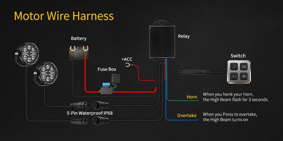 diagrama-del-interruptor-del-rel&eacute;-del-arn&eacute;s-de-cables-de-la-luz-de-la-motocicleta