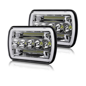 Fluvio cuadrado LED 7X6 Angel Eyes DRL para camión JG-1003-HP